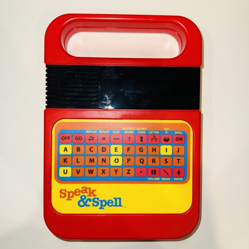 Speak & Spell Electronic Learning Toy Red Basic Fun 09624 Tested Works Retro